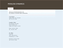 Tablet Screenshot of peerlessdynamics.com